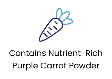 Contains Nutrient-Rich Purple Carrot Powder